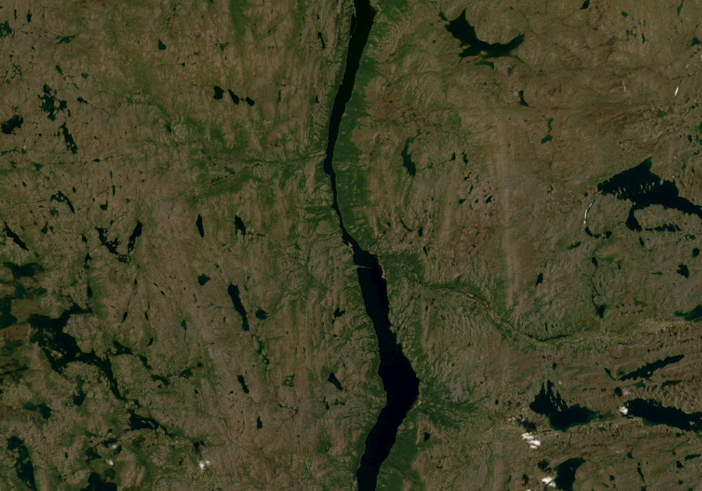 Image satellite du Mushuau-nipi sur la rivière George